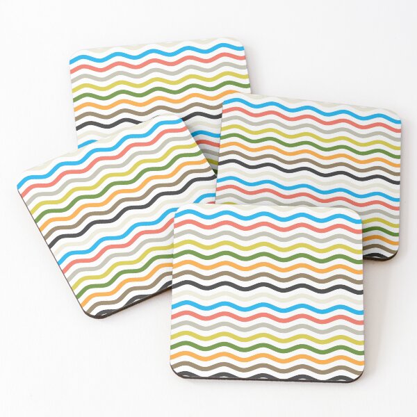 Item preview, Vibrant Mid Century Modern Colored Waves designed and sold by Makanahele.