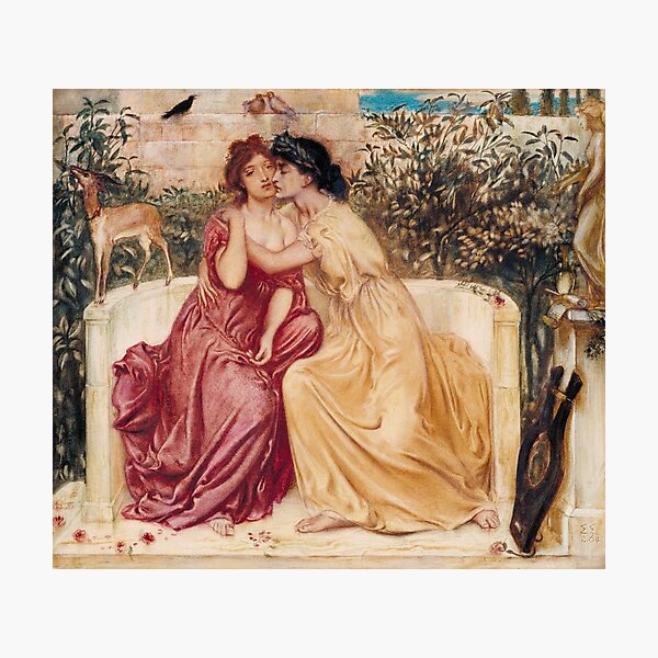 Aperçu de l'œuvre Sappho et Erinna dans un jardin à Mytilène | Art lesbien créée et vendue par ashleykc9.