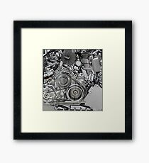 car engine front view detail Framed Print