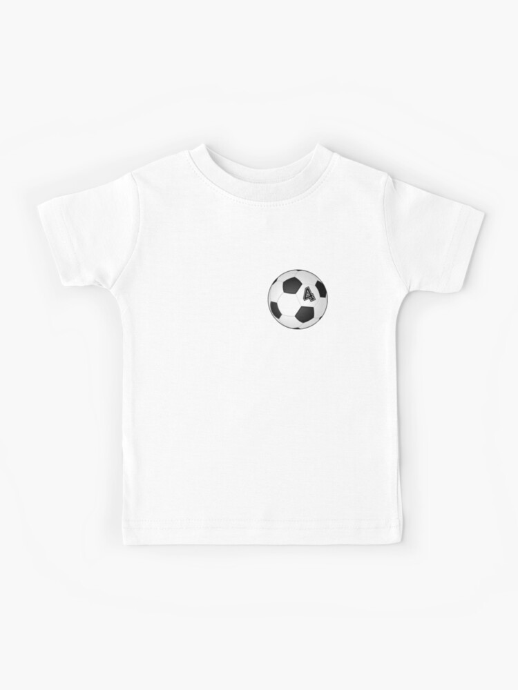 Football Player Jersey No 4 Soccer Player Back Number 4 Ball Sport Sticker Gift Kids T Shirt By Theshirtinator Redbubble