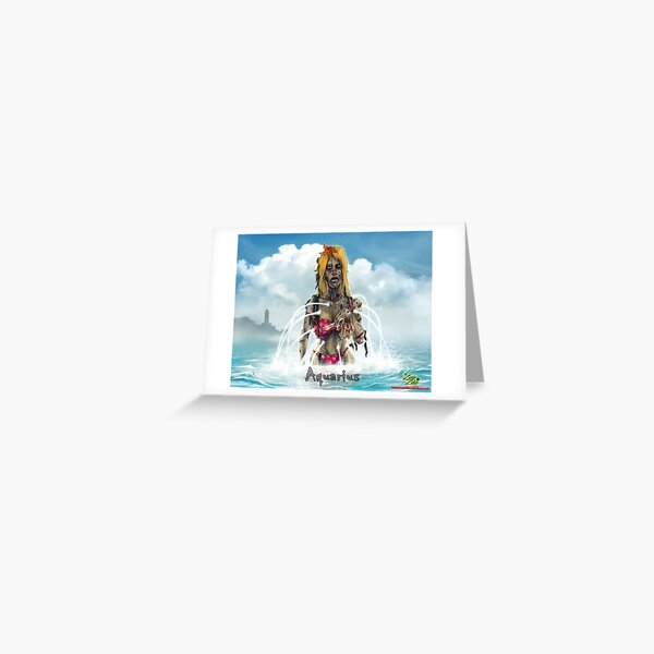 The Zombie Zodiac - Aquarius Greeting Card