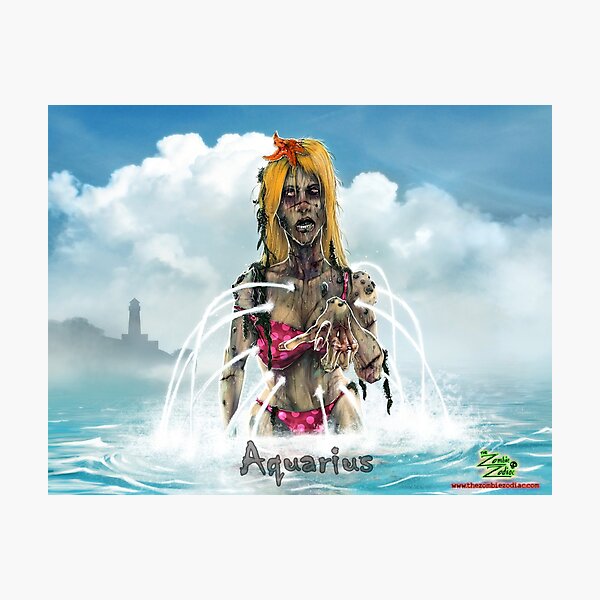 The Zombie Zodiac - Aquarius Photographic Print