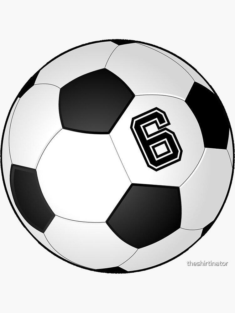 "Football Player Jersey No 6 Soccer Player Back Number 6 Ball Sport