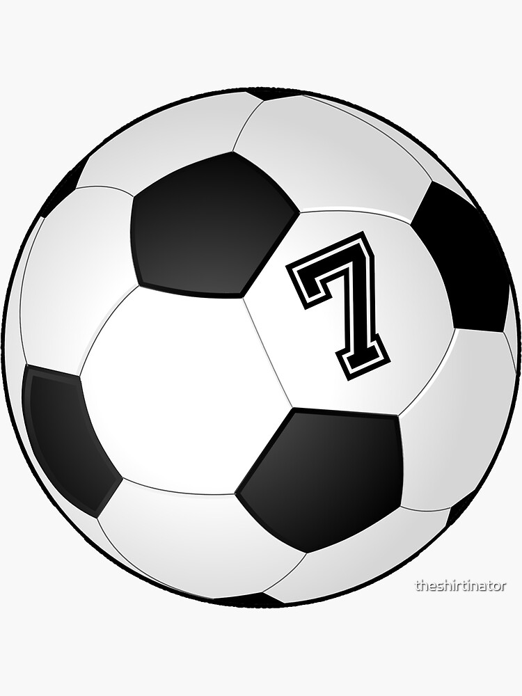 "Football Player Jersey No 7 Soccer Player Back Number 7 Ball Sport