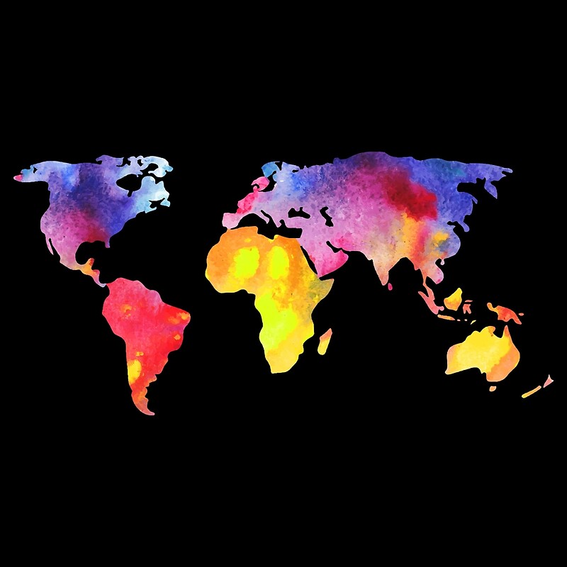 Colorful World Map