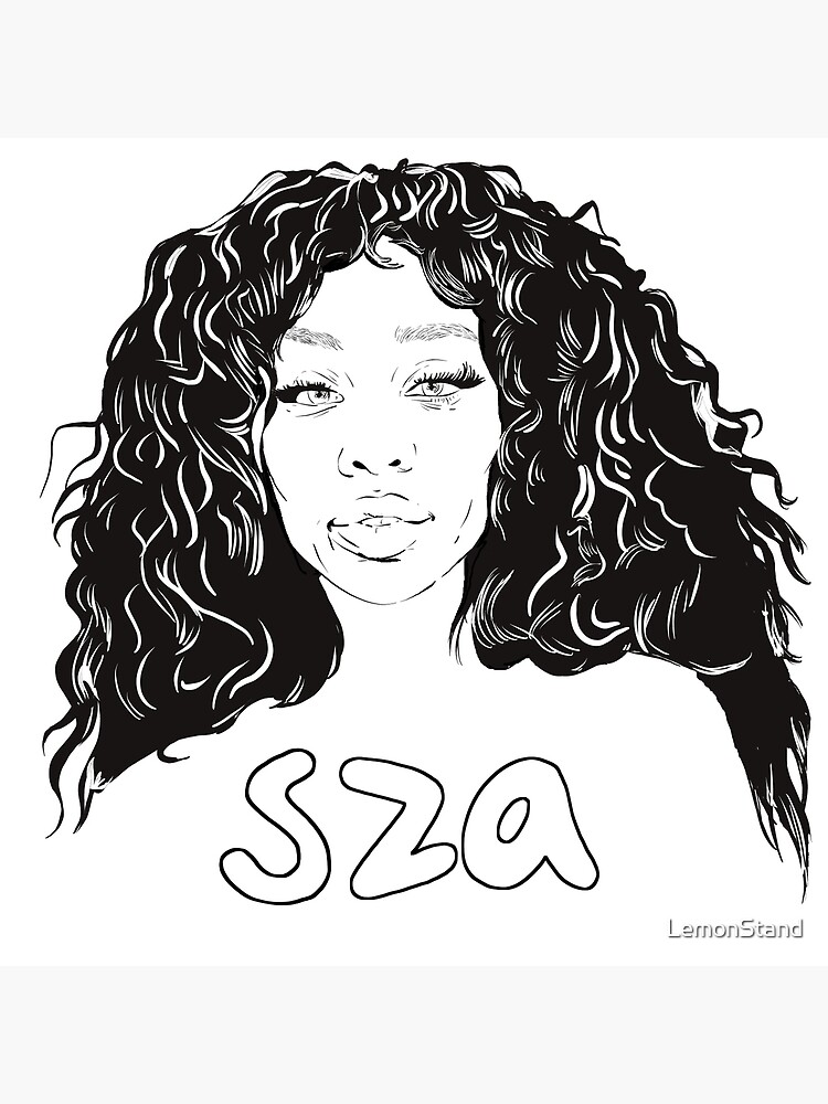 "SZA B&W" Poster by LemonStand Redbubble