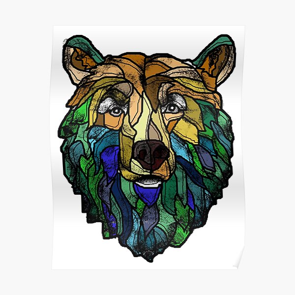 Blue Berry Bear Poster
