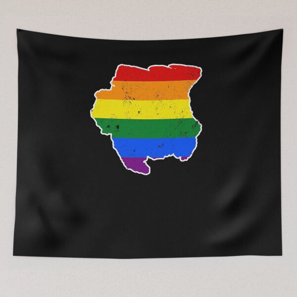 Item preview, Suriname Rainbow Flag LGBT Pride Flag designed and sold by shoppzee.