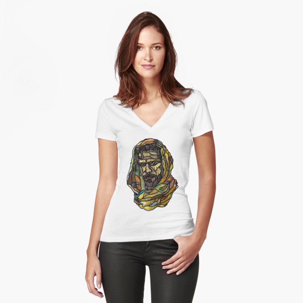Item preview, Fitted V-Neck T-Shirt designed and sold by Packeredo.
