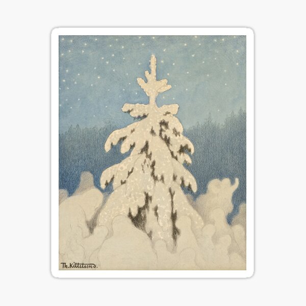 Juletreet (Kittelsen) Sticker