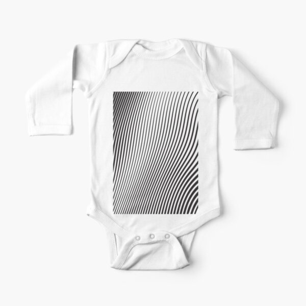 WAVE (BLACK) Body de manga larga para bebé