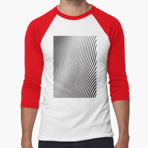 WAVE (BLACK) Camiseta ¾ estilo béisbol