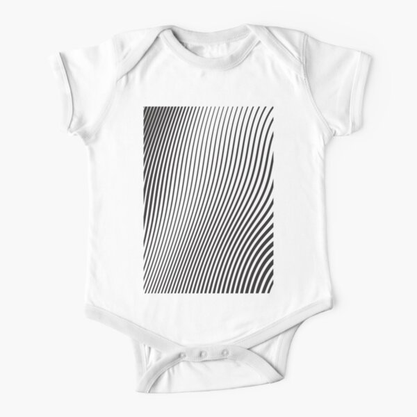 WAVE (BLACK) Body de manga corta para bebé