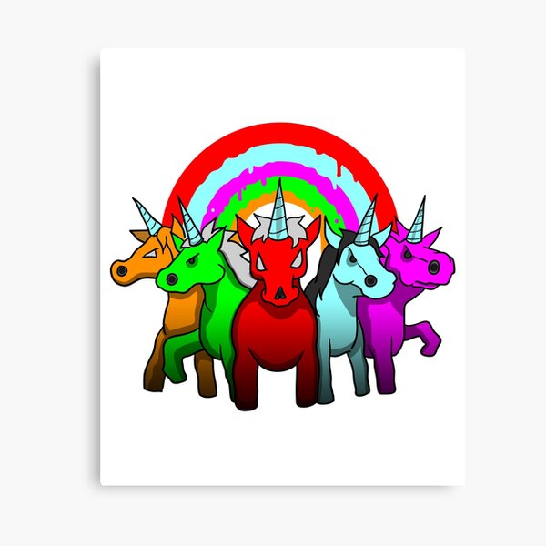 Evil Unicorn Wall Art Redbubble - 10 best unicorn images roblox halloween update roblox pictures