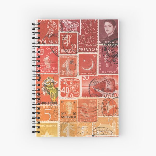 Fire Glow - Abstract Sunset Collage Spiral Notebook