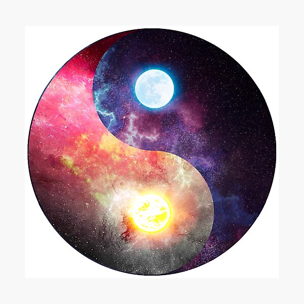 Sun Moon Yin Yang Wall Art for Sale