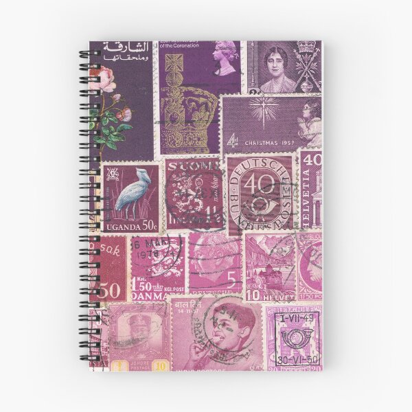 Item preview, Purple Heather Postage Stamp Colllage designed and sold by tanglecrafts.