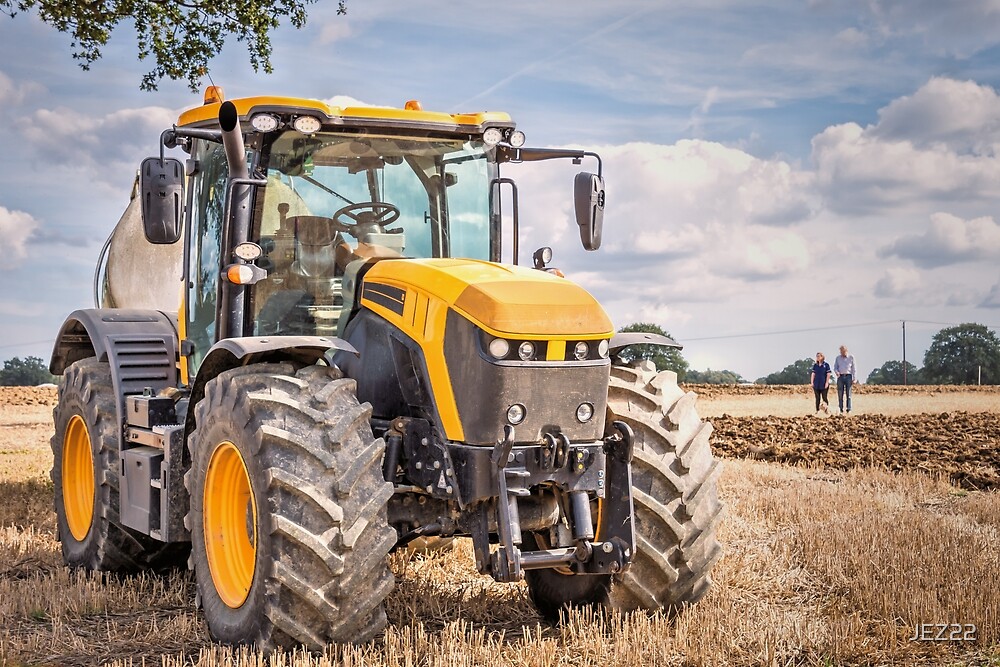 "Big Yellow Tractor" by JEZ22 Redbubble