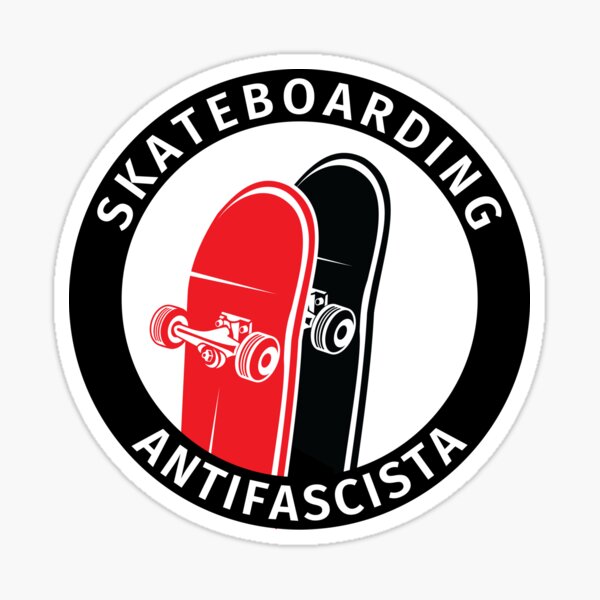 Vista previa del artículo con la obra «Antifa Logo Antifascist Action Skateboard Skater Skateboarding», diseñado y vendido por fabianb.