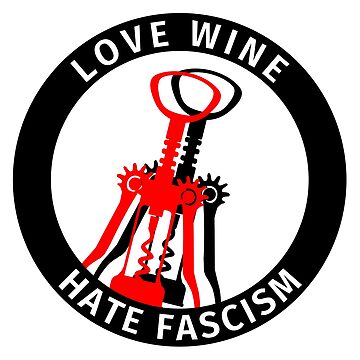 Imagen de la obra Antifa Logo - Love Wine Hate Fascism - Antifascist Action Wine Wine Lovers de fabianb