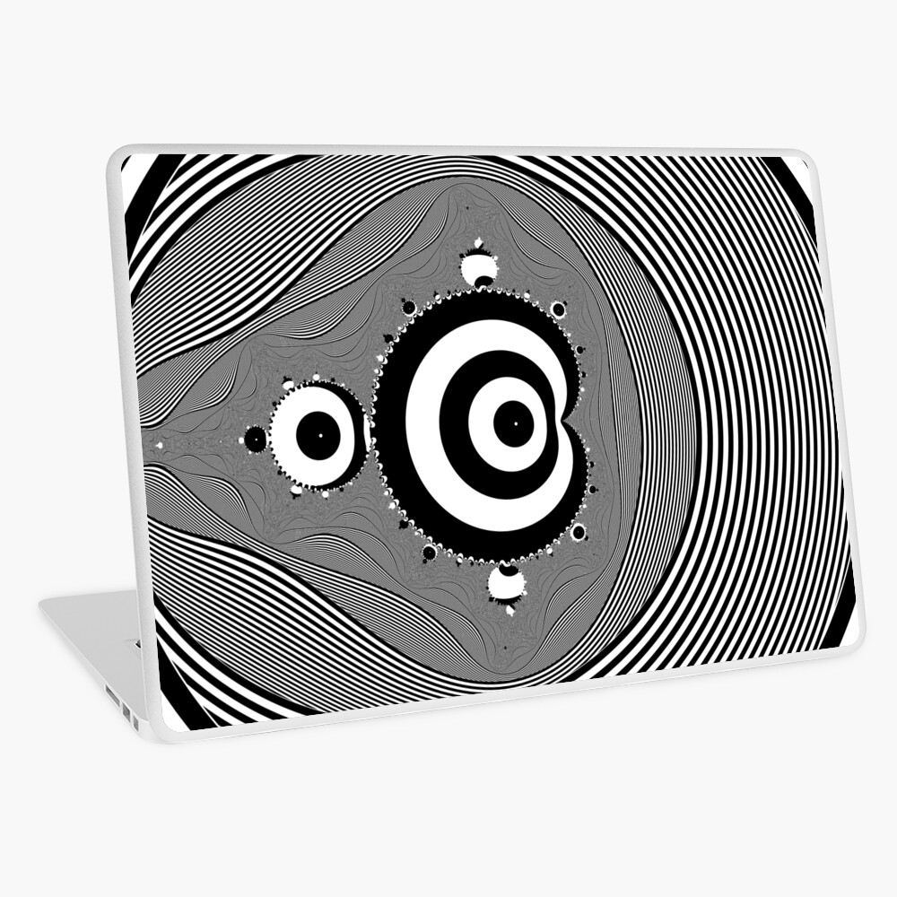 Monochrome Mandelbrot Laptop Skin