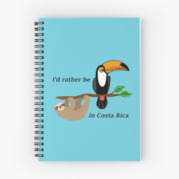 Item preview, I'd rather be in Costa Rica, sloth and toucan designed and sold by Kharts.