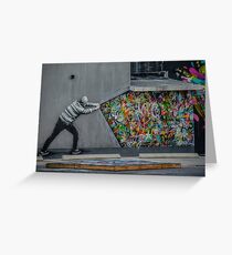 Behind the Curtain Greeting Card