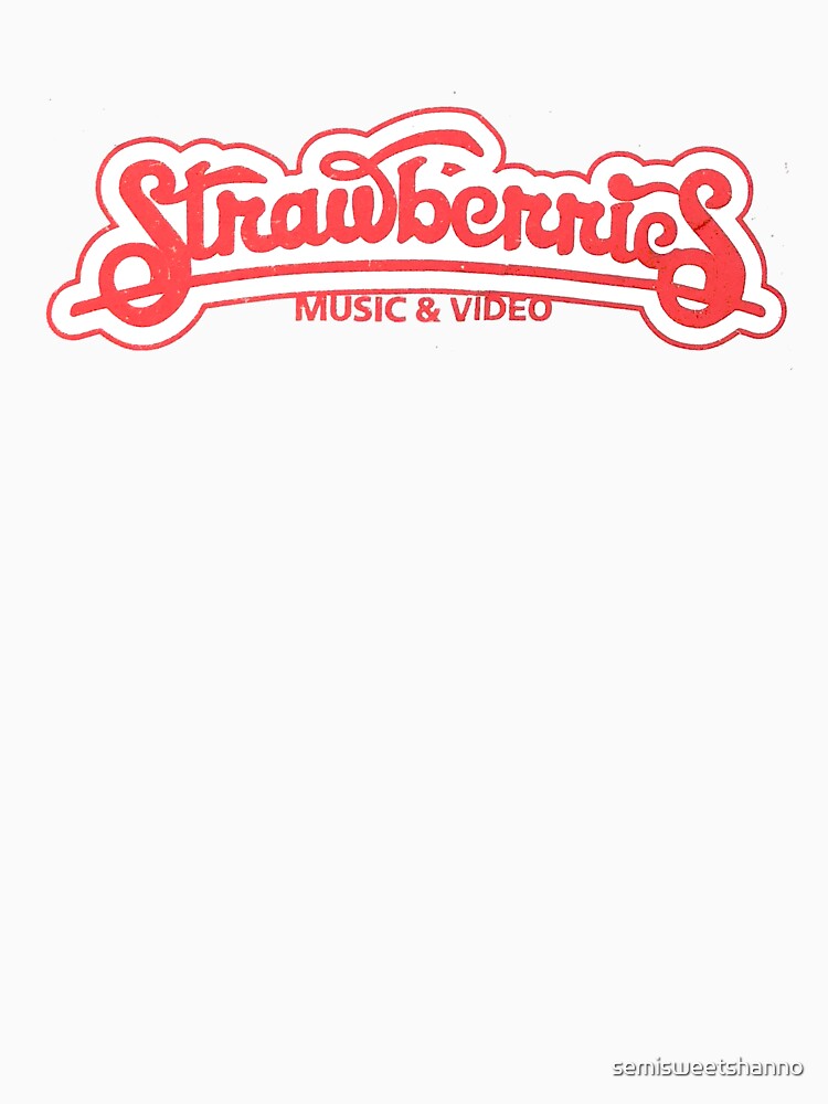 "Strawberries Music Store" Tshirt for Sale by semisweetshanno