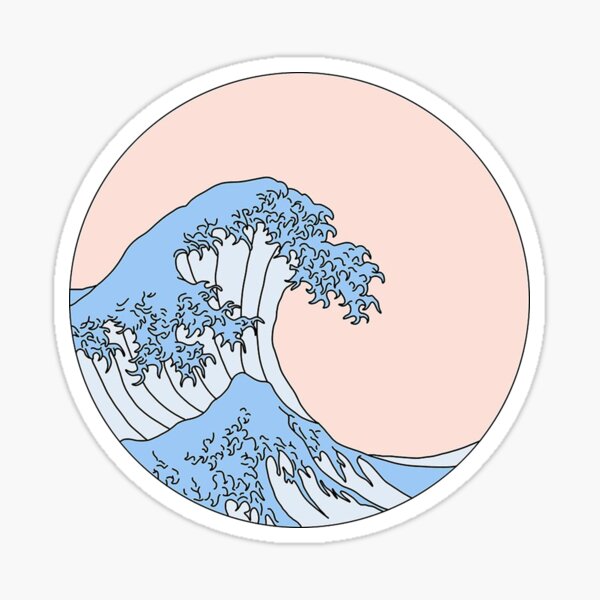 great wave Sticker