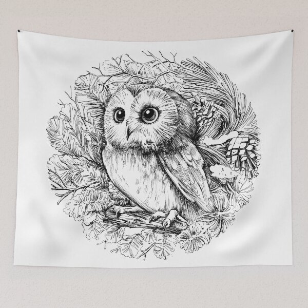 Item preview, Winter owl designed and sold by Olga Kholkina.