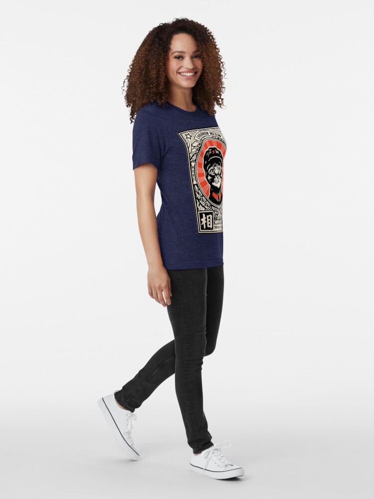 Alternate view of Chairman Meow - Kittens of the world unite | Meow Tse Tung Tri-blend T-Shirt