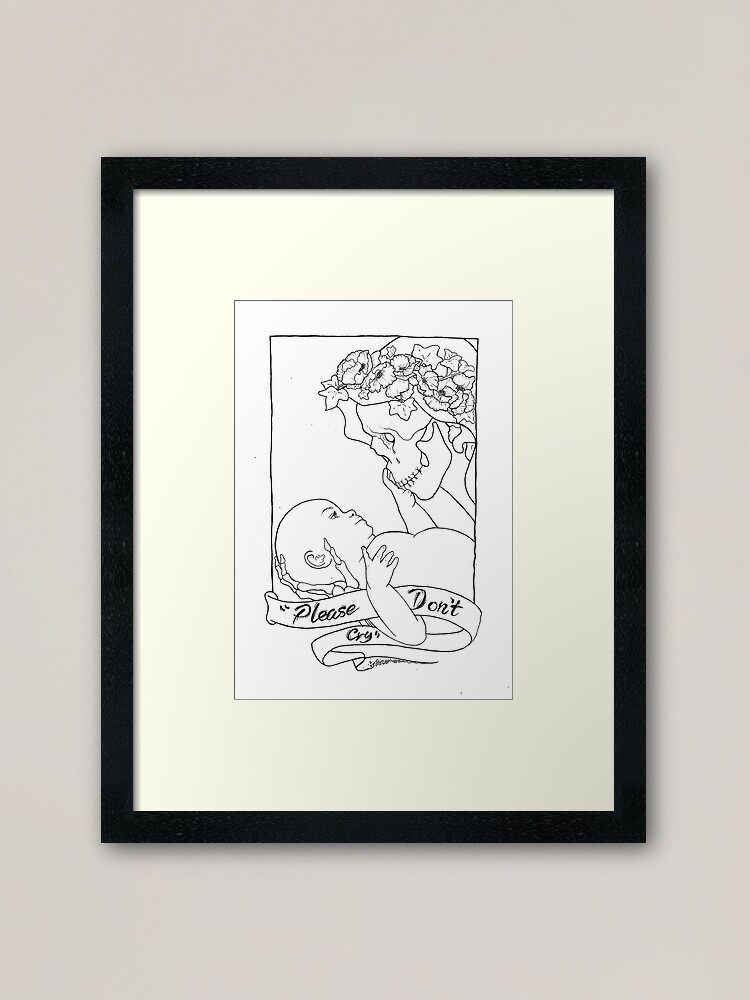 Alternate view of Please Don't Cry Framed Art Print