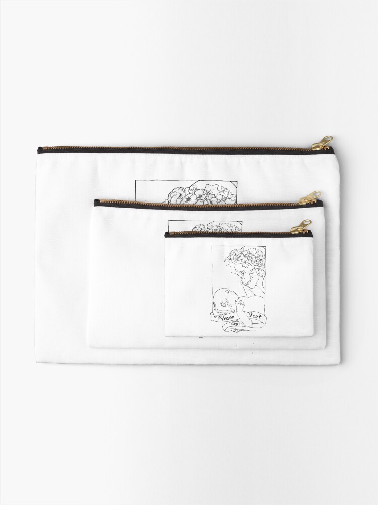 Alternate view of Please Don't Cry Zipper Pouch