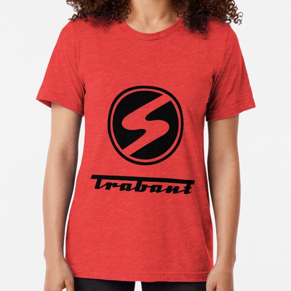 Trabant t-shirt - the DDR East German Automotive Marvel - Trabby - in black Tri-blend T-Shirt