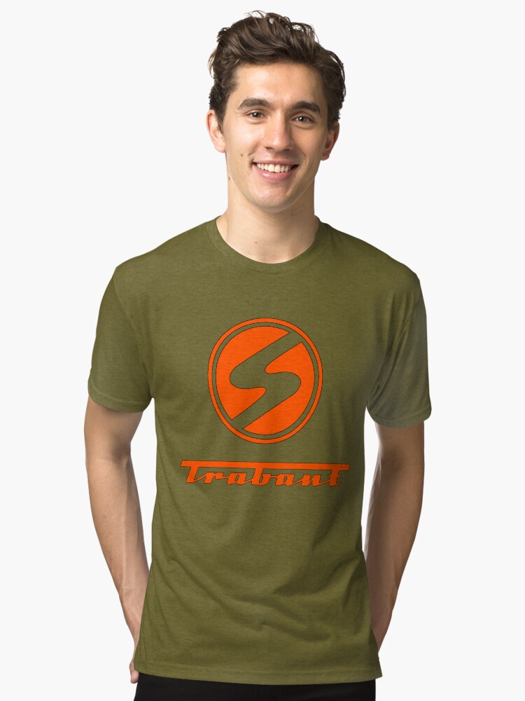 Alternate view of Trabant t shirt - the DDR East German Automotive Marvel - Trabby Tri-blend T-Shirt