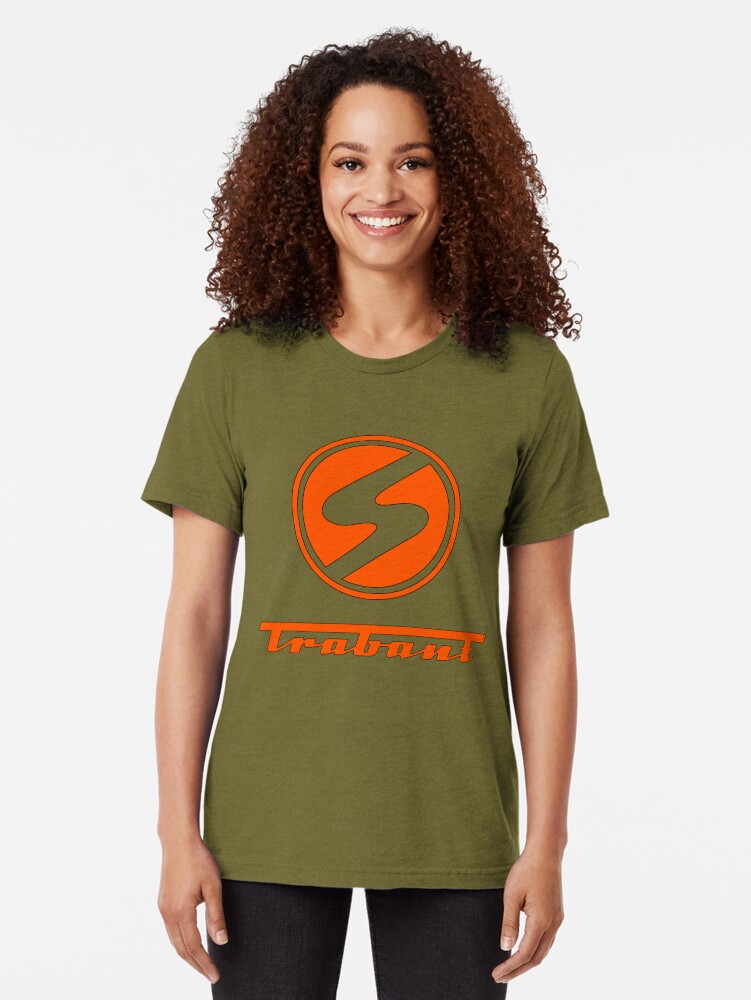 Alternate view of Trabant t shirt - the DDR East German Automotive Marvel - Trabby Tri-blend T-Shirt