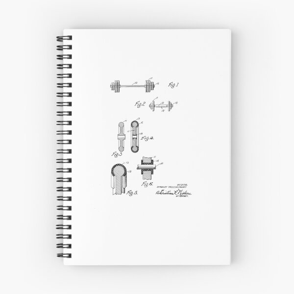 Item preview, Bar Bell Vintage Patent Drawing designed and sold by TheYoungDesigns.