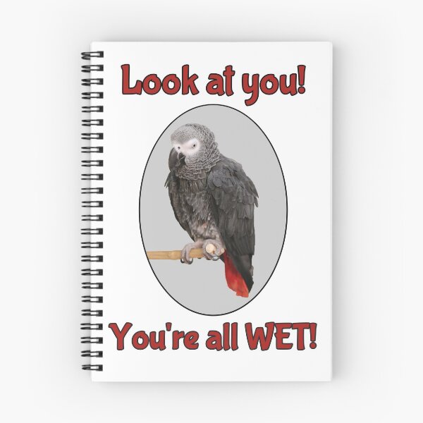 Item preview, Einstein Parrot, You’re All Wet African Grey Parrot designed and sold by einsteinparrot.