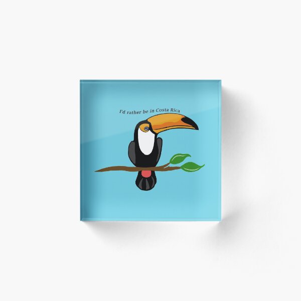 I'd rather be in Costa Rica Acrylic Block