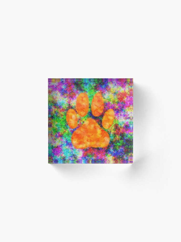 acrylic paint dog paw