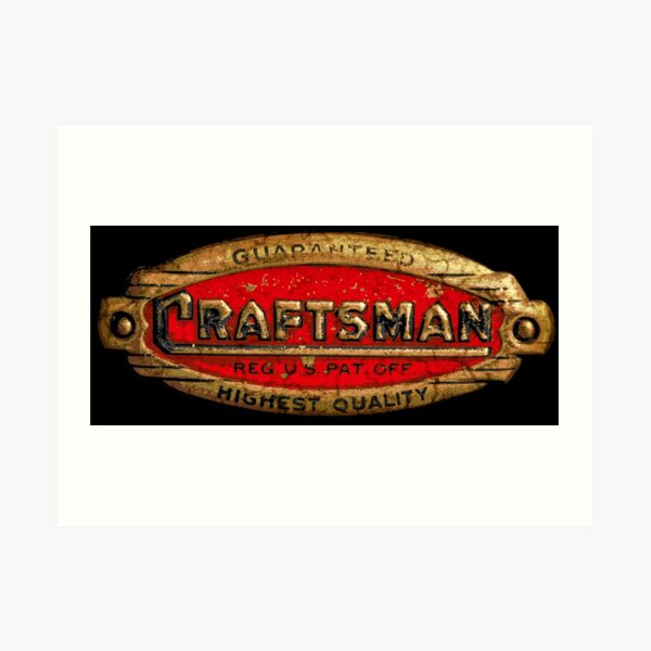 Craftsman vintage tools USA Art Print