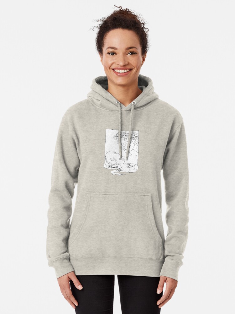 Alternate view of Please Don't Cry Pullover Hoodie