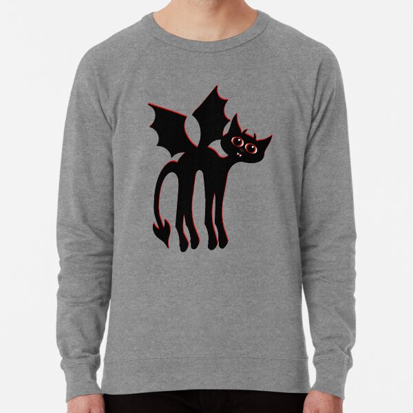 Lucipurr Hell Cat Creepy Cute Lightweight Sweatshirt By