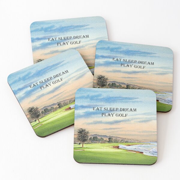 Item preview, Pebble Beach Golf Course 18th Green - Eat Sleep Dream Play Golf designed and sold by William Holkham.