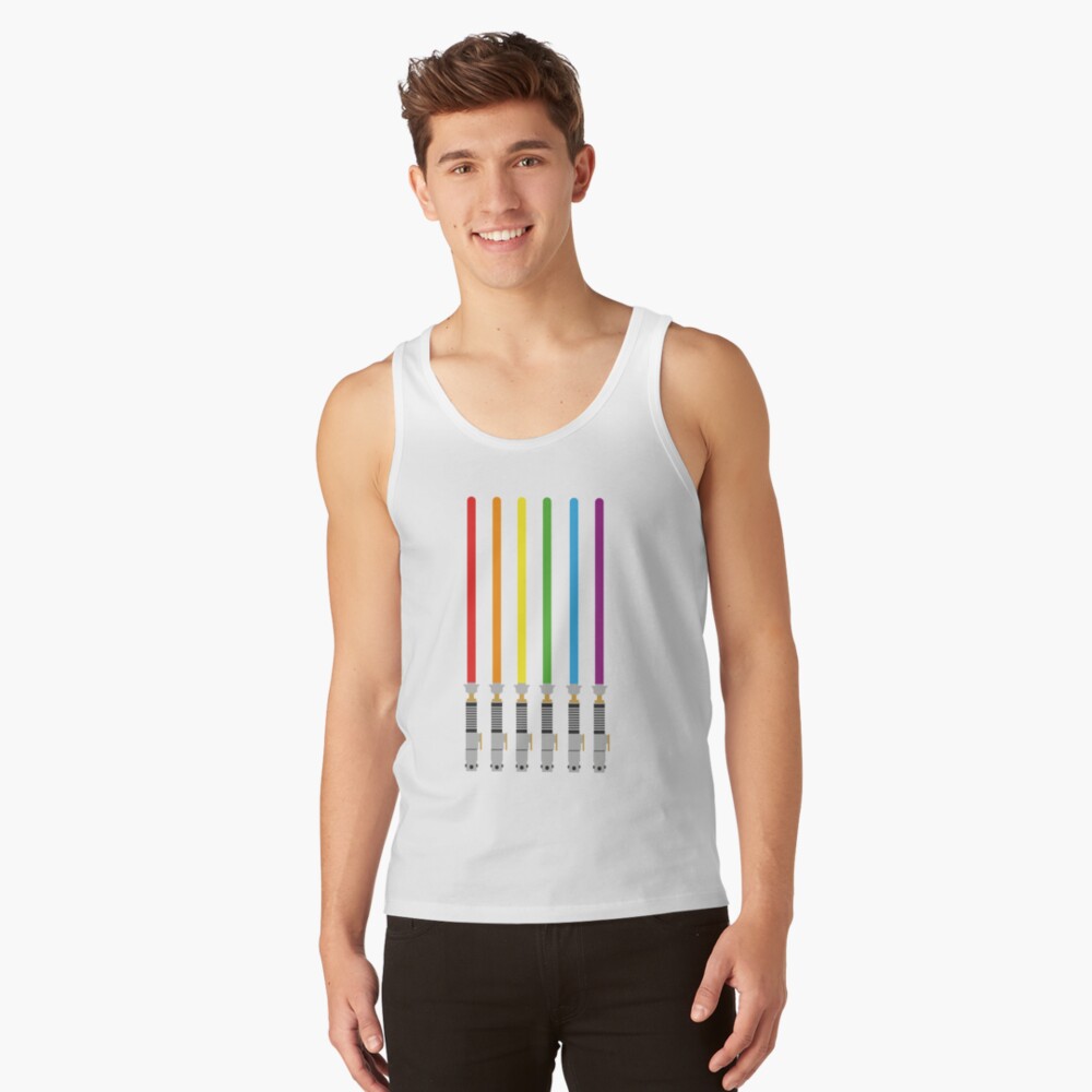 Discover Lightsaber Proud LGBT Rainbow T-Shirt Tank Top
