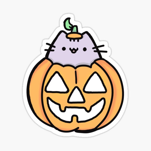 pumpkin cat Sticker