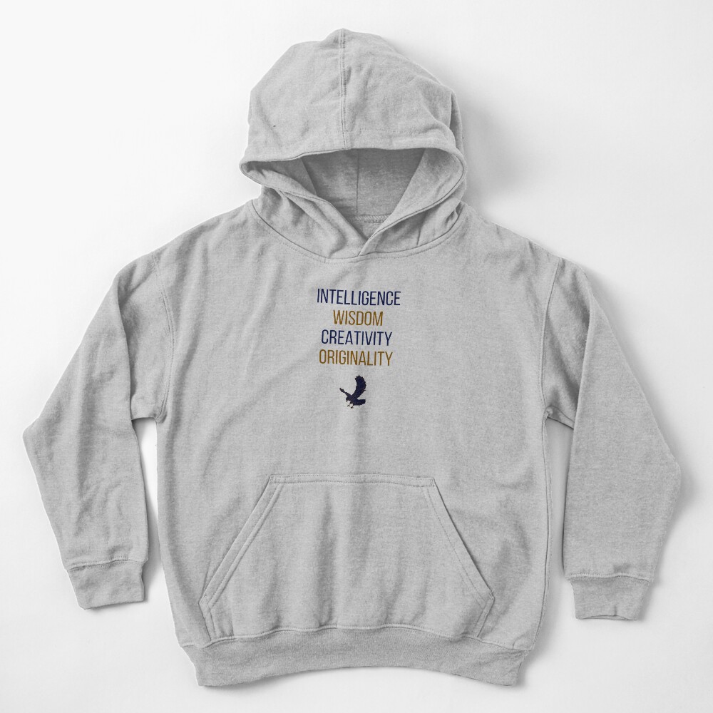 Blaue Wörter Kinder Hoodie