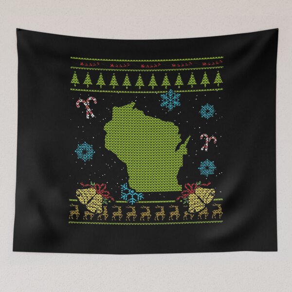 Item preview, Wisconsin Christmas Ugly Shirt designed and sold by shoppzee.