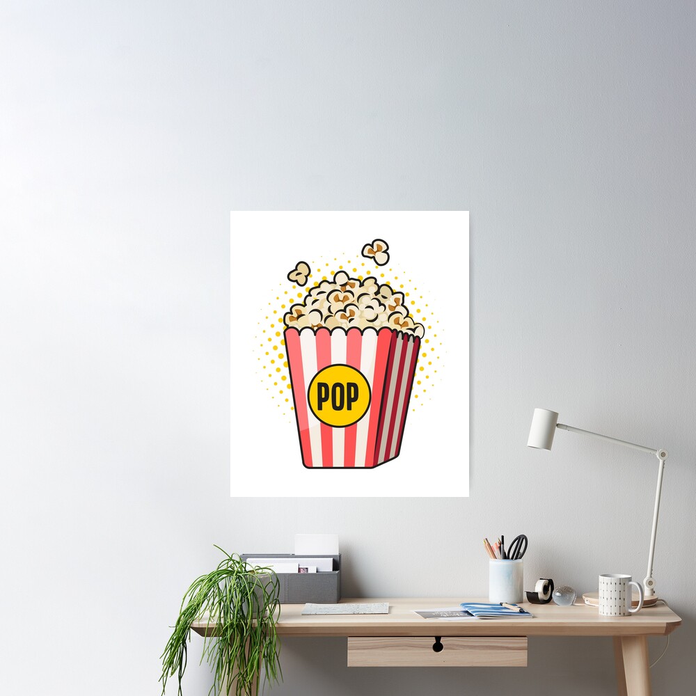 Movie Theater Vintage Art Canvas Painting Wall Picture Popcorn