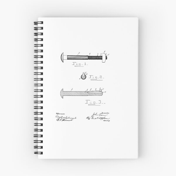 Item preview, Nut Lock Vintage Patent Drawing designed and sold by TheYoungDesigns.